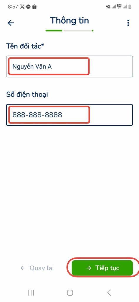 Tạo đối tác