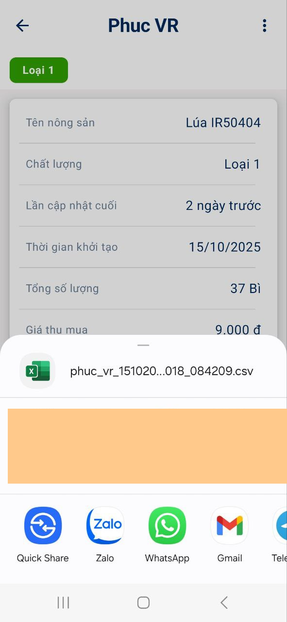 Menu chia sẻ